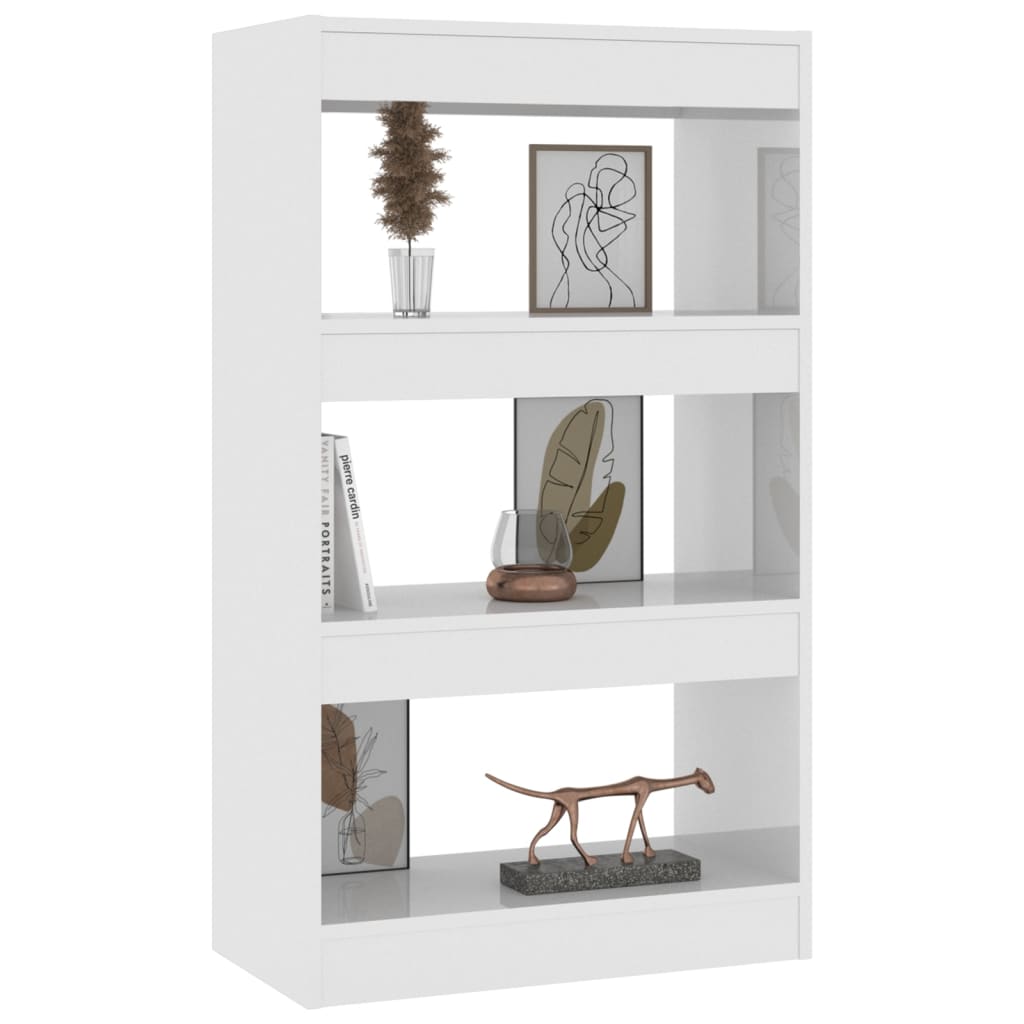 Boekenkast/Kamerscherm 60X30X103 Cm Spaanplaat Hoogglans Wit
