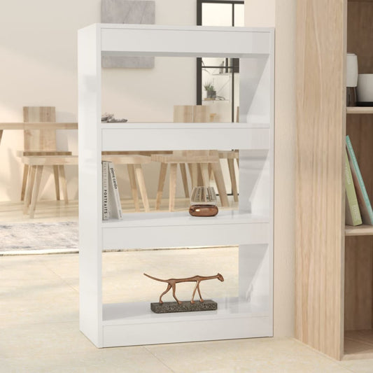 Boekenkast/Kamerscherm 60X30X103 Cm Spaanplaat Hoogglans Wit