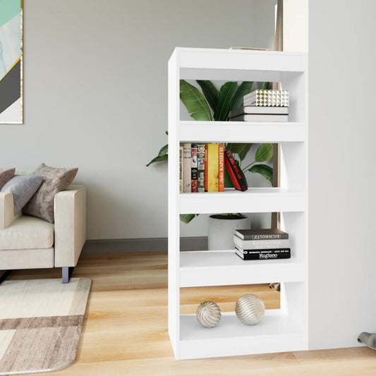 Boekenkast/Kamerscherm 60X30X135 Cm Bewerkt Hout Wit