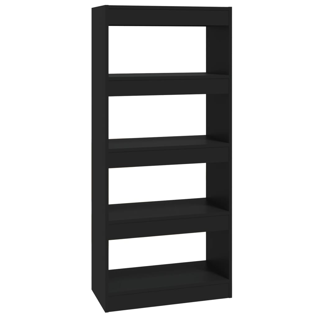 Boekenkast/Kamerscherm 60X30X135 Cm Bewerkt Hout Zwart