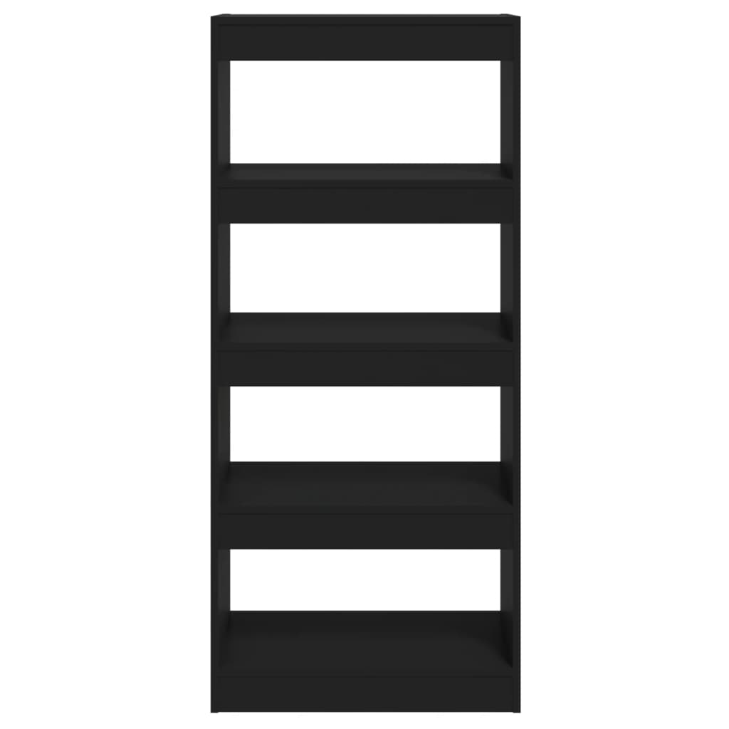 Boekenkast/Kamerscherm 60X30X135 Cm Bewerkt Hout Zwart