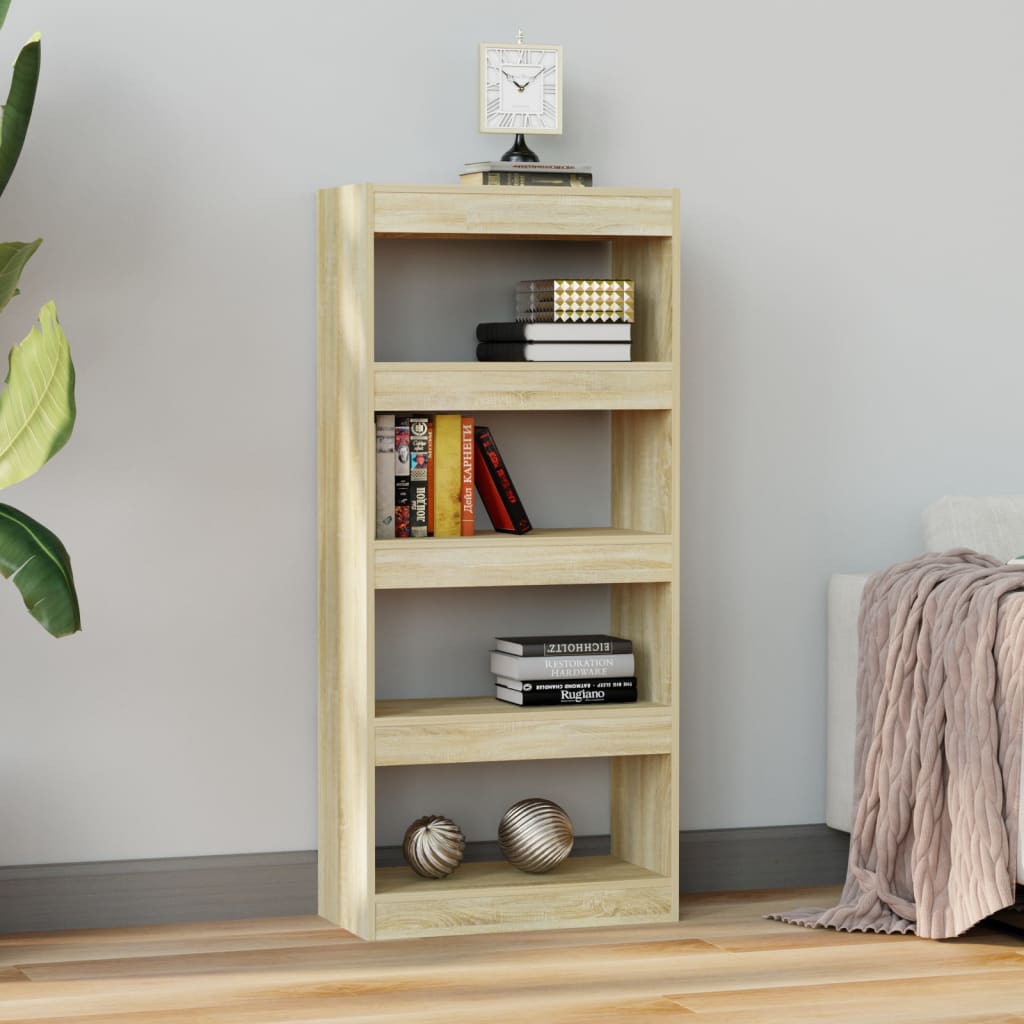 Boekenkast/Kamerscherm 60X30X135 Cm Bewerkt Hout Sonoma Eiken