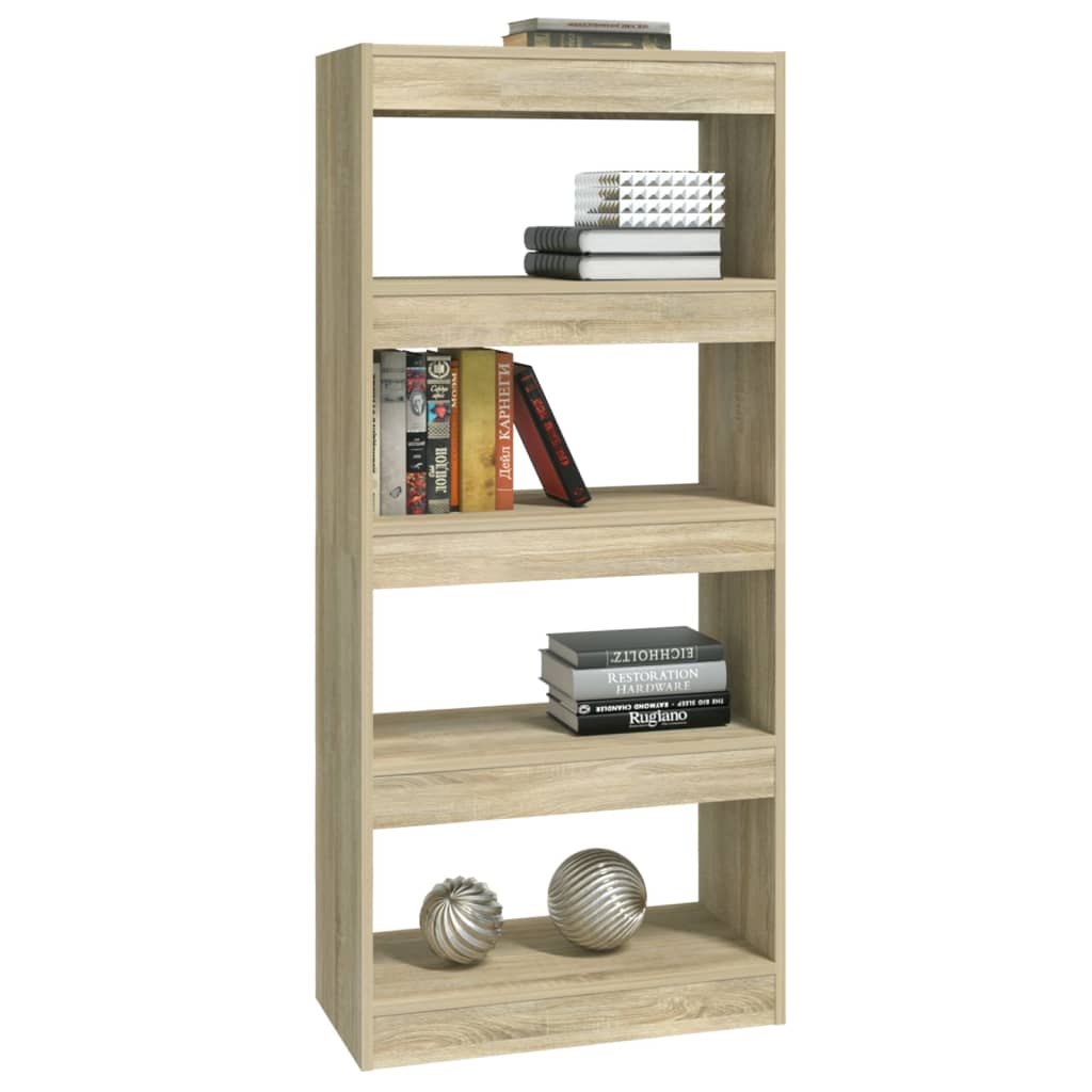 Boekenkast/Kamerscherm 60X30X135 Cm Bewerkt Hout Sonoma Eiken