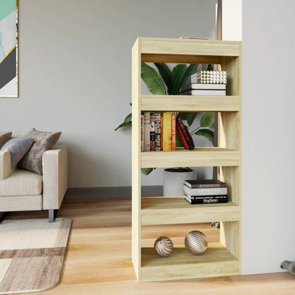 Boekenkast/Kamerscherm 60X30X135 Cm Bewerkt Hout Sonoma Eiken