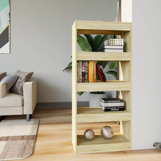 Boekenkast/Kamerscherm 60X30X135 Cm Bewerkt Hout Sonoma Eiken