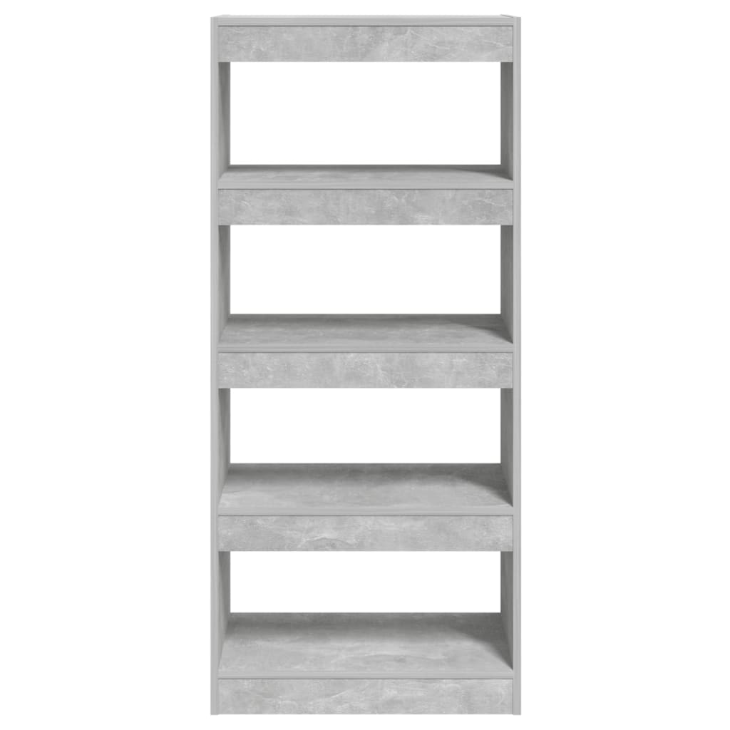 Boekenkast/Kamerscherm 60X30X135 Cm Bewerkt Hout Betongrijs