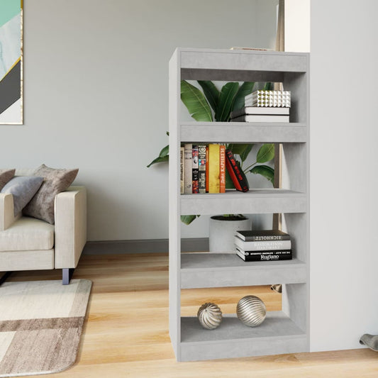Boekenkast/Kamerscherm 60X30X135 Cm Bewerkt Hout Betongrijs