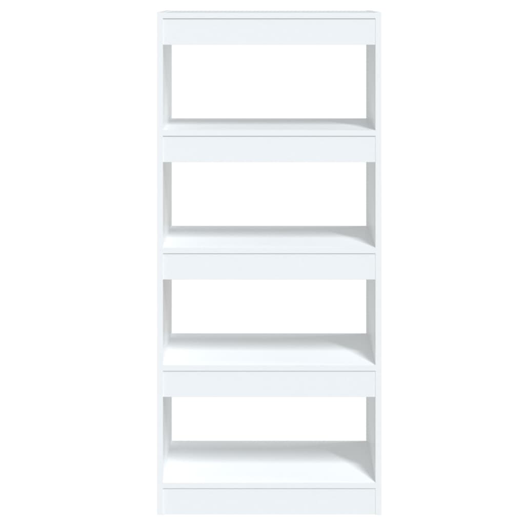 Boekenkast/Kamerscherm 60X30X135 Cm Bewerkt Hout Hoogglans Wit
