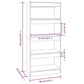 Boekenkast/Kamerscherm 60X30X135 Cm Bewerkt Hout Hoogglans Wit