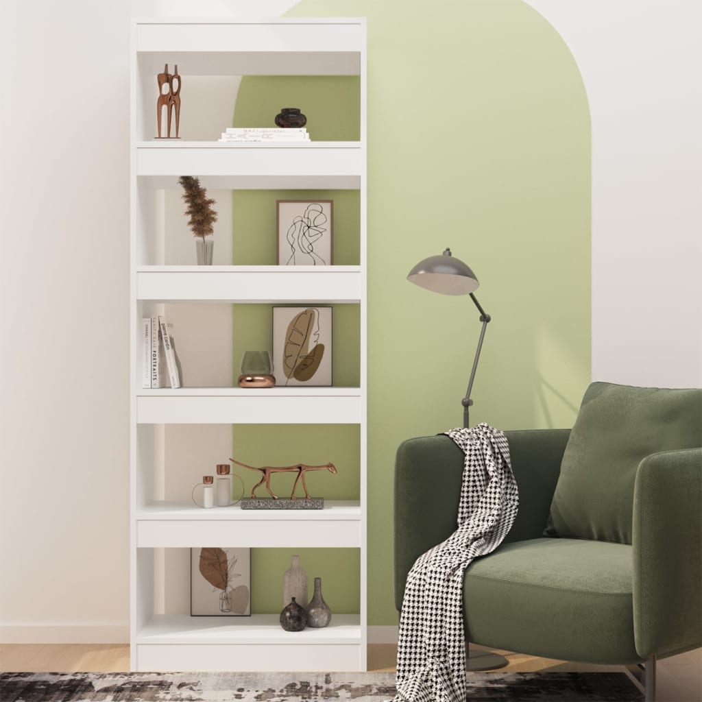 Boekenkast/Kamerscherm 60X30X166 Cm Spaanplaat Wit