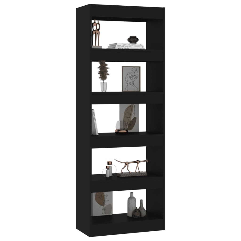 Boekenkast/Kamerscherm 60X30X166 Cm Spaanplaat Zwart