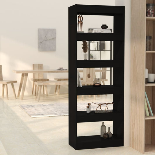 Boekenkast/Kamerscherm 60X30X166 Cm Spaanplaat Zwart
