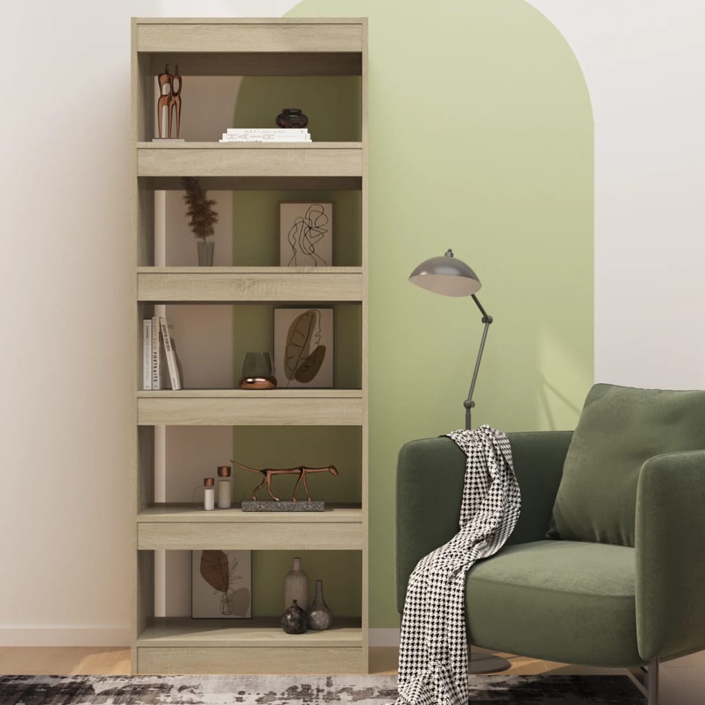 Boekenkast/Kamerscherm 60X30X166 Cm Spaanplaat Sonoma Eiken