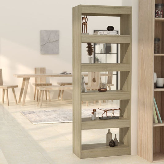 Boekenkast/Kamerscherm 60X30X166 Cm Spaanplaat Sonoma Eiken