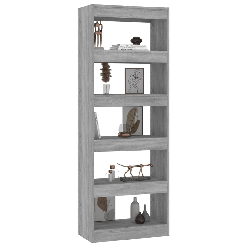 Boekenkast/Kamerscherm 60X30X166 Cm Spaanplaat Betongrijs