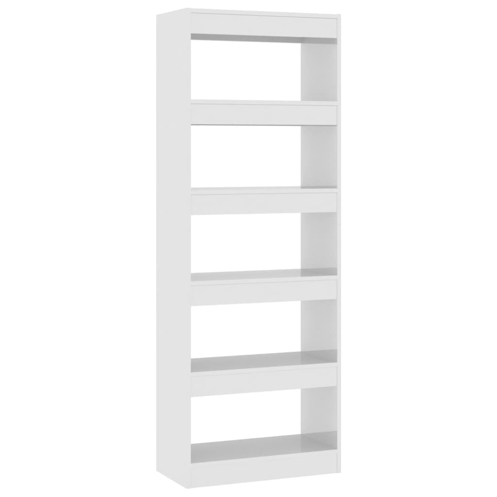 Boekenkast/Kamerscherm 60X30X166 Cm Spaanplaat Hoogglans Wit