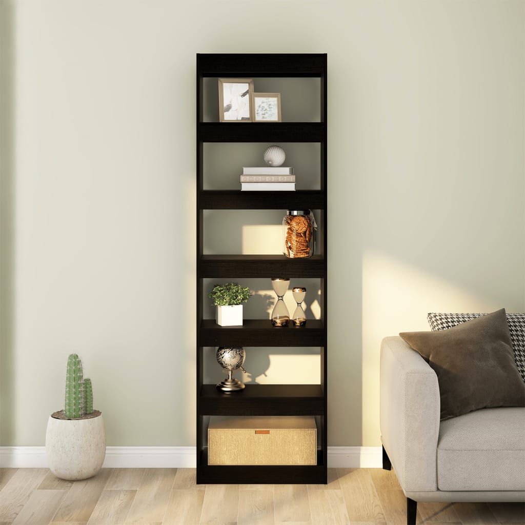 Boekenkast/Kamerscherm 60X30X198 Cm Zwart