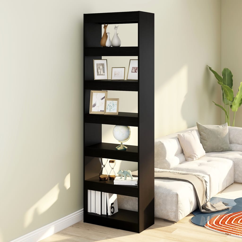 Boekenkast/Kamerscherm 60X30X198 Cm Zwart