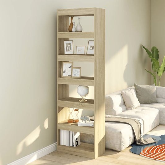 Boekenkast/Kamerscherm 60X30X198 Cm Sonoma Eikenkleurig