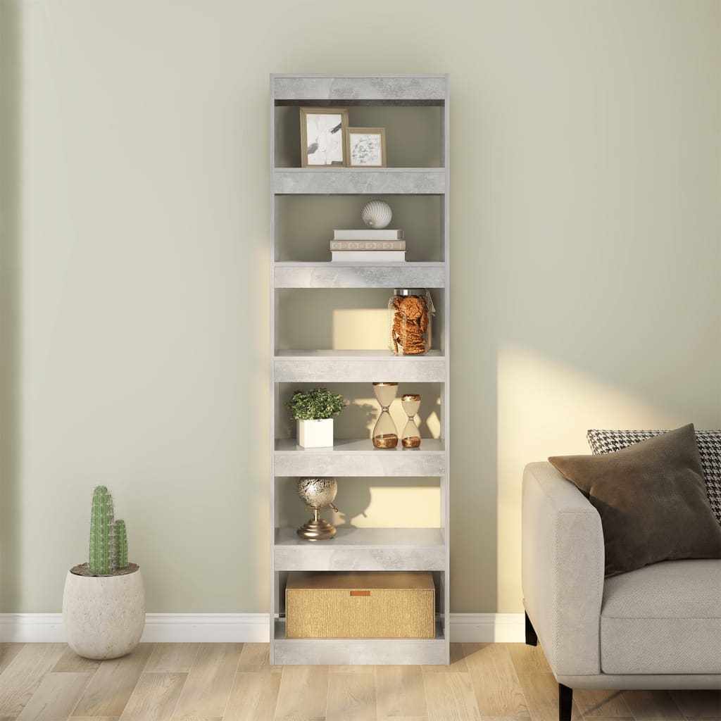 Boekenkast/Kamerscherm 60X30X198 Cm Betongrijs