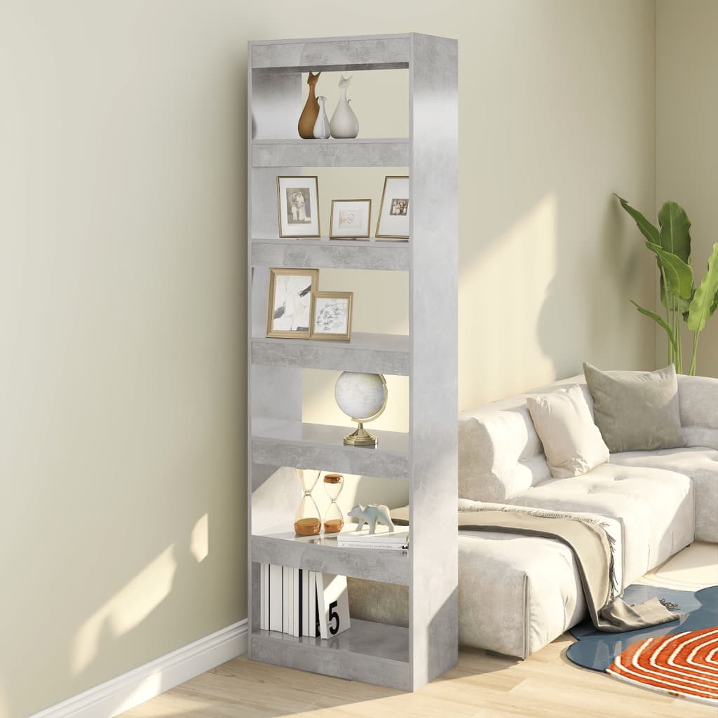 Boekenkast/Kamerscherm 60X30X198 Cm Betongrijs