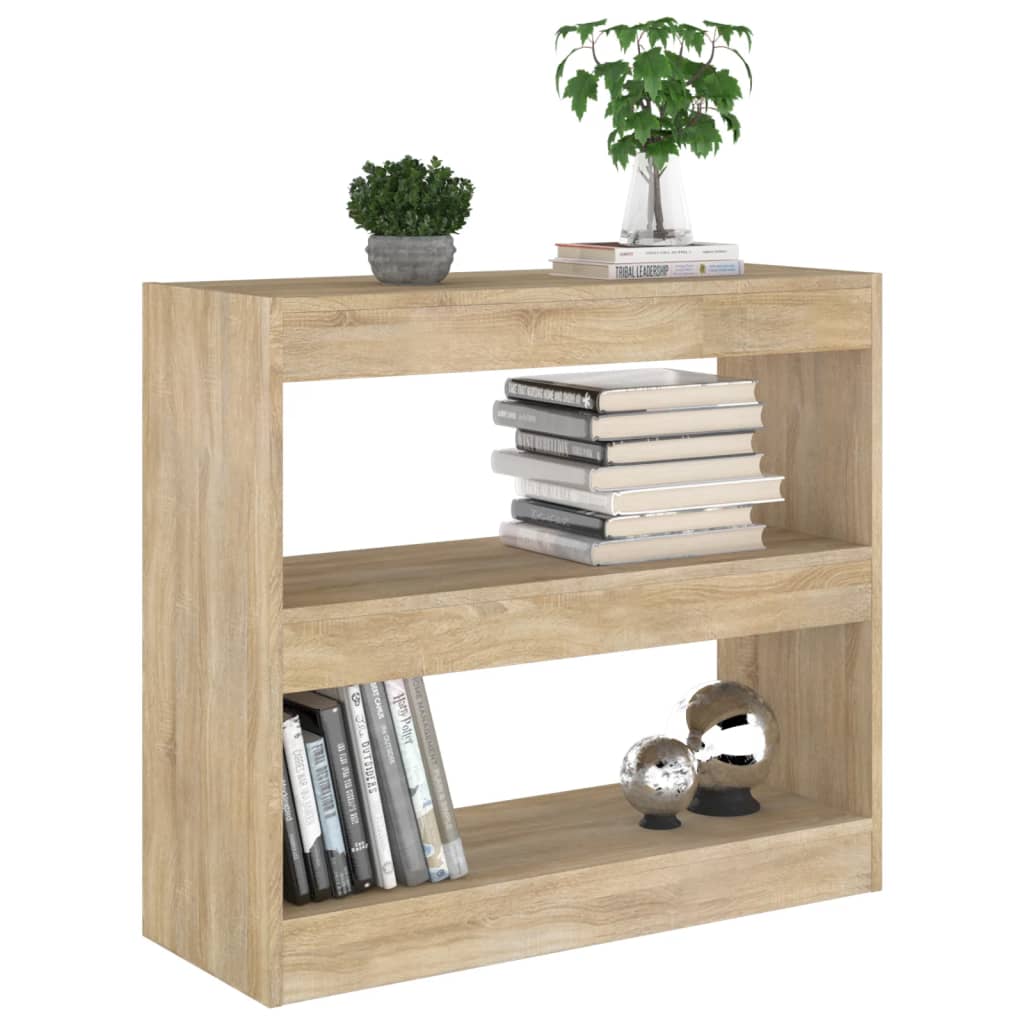 Boekenkast/Kamerscherm 80X30X72 Cm Sonoma Eikenkleurig