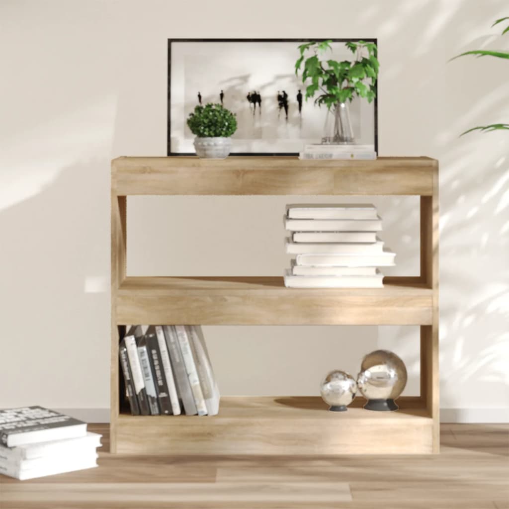 Boekenkast/Kamerscherm 80X30X72 Cm Sonoma Eikenkleurig