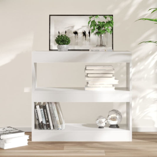 Boekenkast/Kamerscherm 80X30X72 Cm Hoogglans Wit