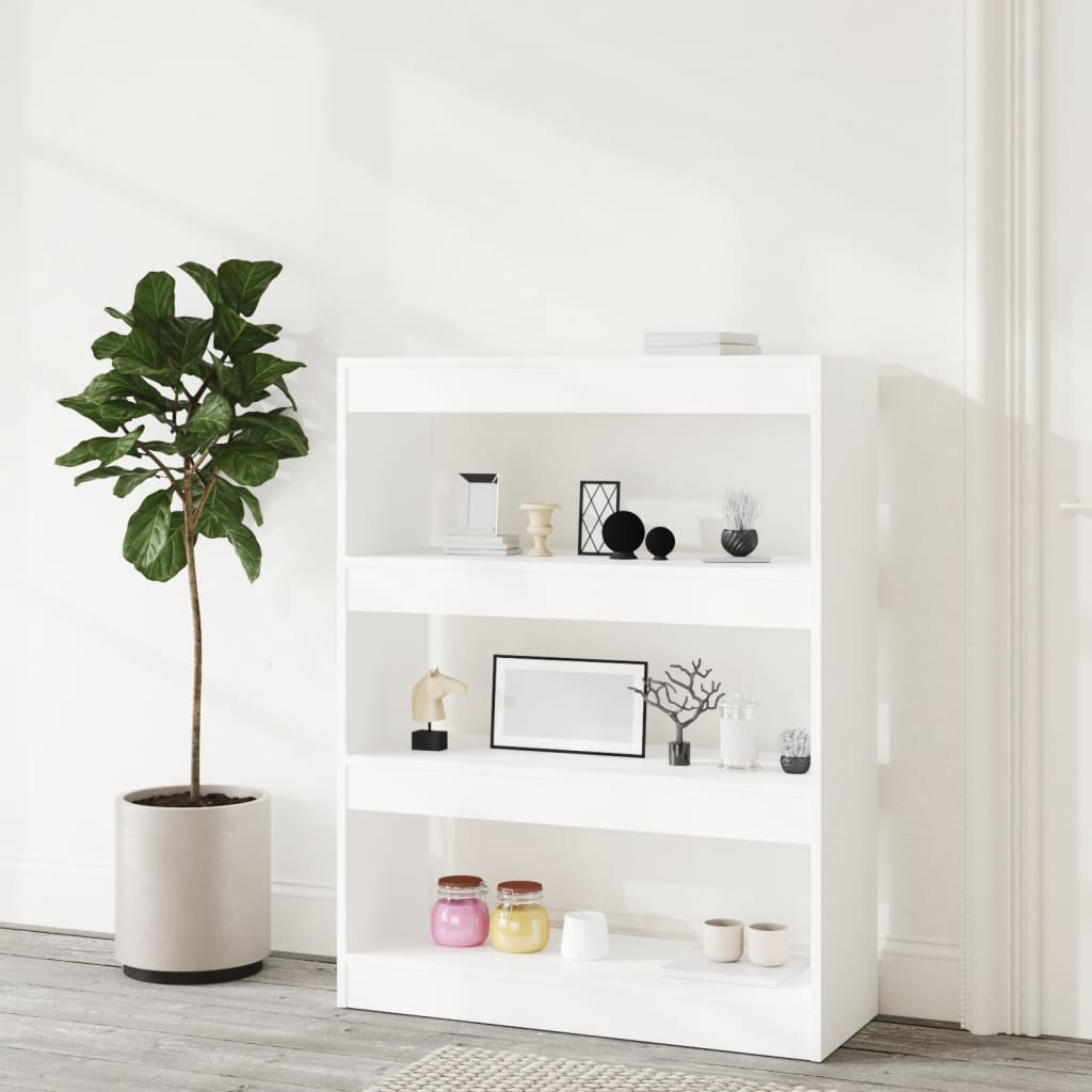 Boekenkast/Kamerscherm 80X30X103 Cm Bewerkt Hout Wit