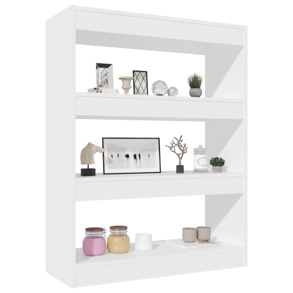 Boekenkast/Kamerscherm 80X30X103 Cm Bewerkt Hout Wit