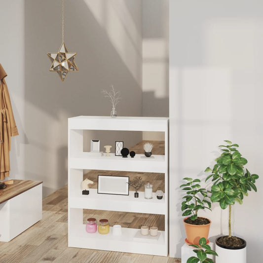 Boekenkast/Kamerscherm 80X30X103 Cm Bewerkt Hout Wit