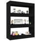 Boekenkast/Kamerscherm 80X30X103 Cm Bewerkt Hout Zwart