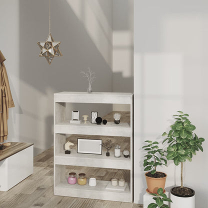 Boekenkast/Kamerscherm 80X30X103 Cm Bewerkt Hout Betongrijs