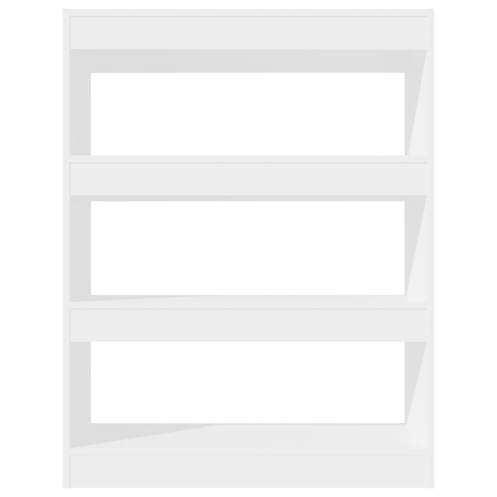 Boekenkast/Kamerscherm 80X30X103 Cm Bewerkt Hout Hoogglans Wit