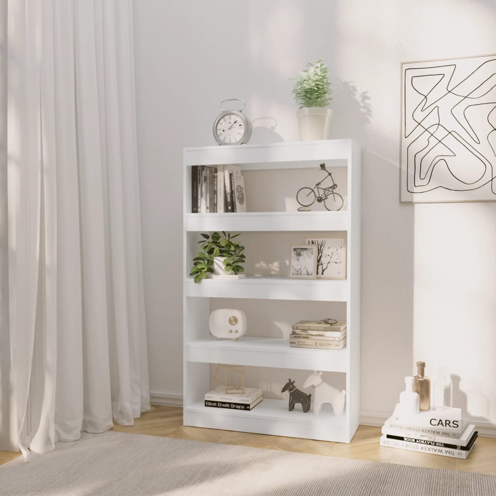 Boekenkast/Kamerscherm 80X30X135 Cm Spaanplaat Wit