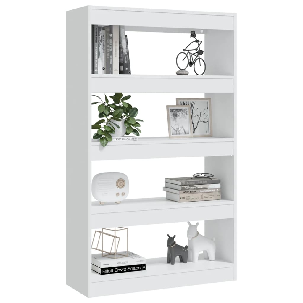 Boekenkast/Kamerscherm 80X30X135 Cm Spaanplaat Wit