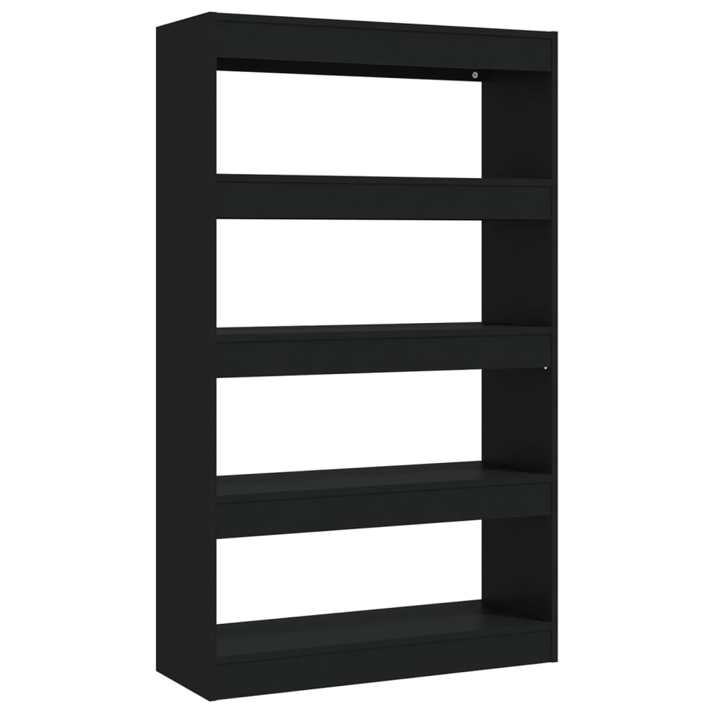 Boekenkast/Kamerscherm 80X30X135 Cm Spaanplaat Zwart