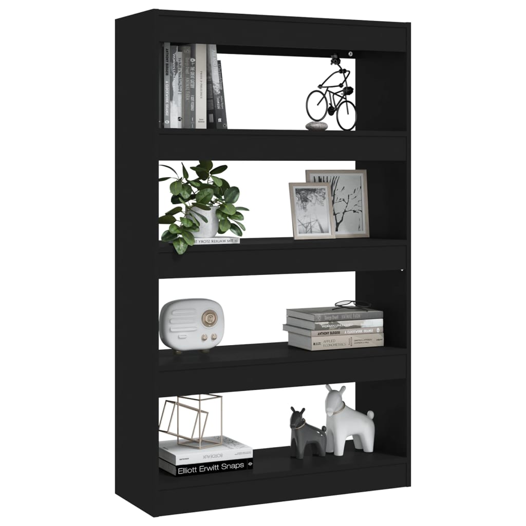 Boekenkast/Kamerscherm 80X30X135 Cm Spaanplaat Zwart