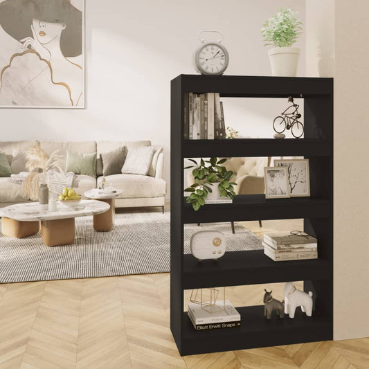 Boekenkast/Kamerscherm 80X30X135 Cm Spaanplaat Zwart