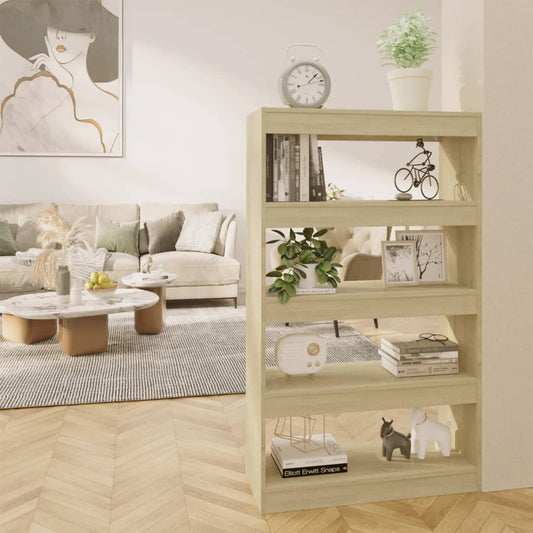 Boekenkast/Kamerscherm 80X30X135 Cm Spaanplaat Sonoma Eiken