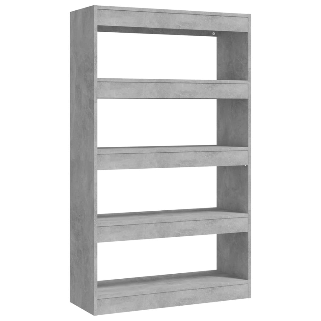 Boekenkast/Kamerscherm 80X30X135 Cm Spaanplaat Betongrijs