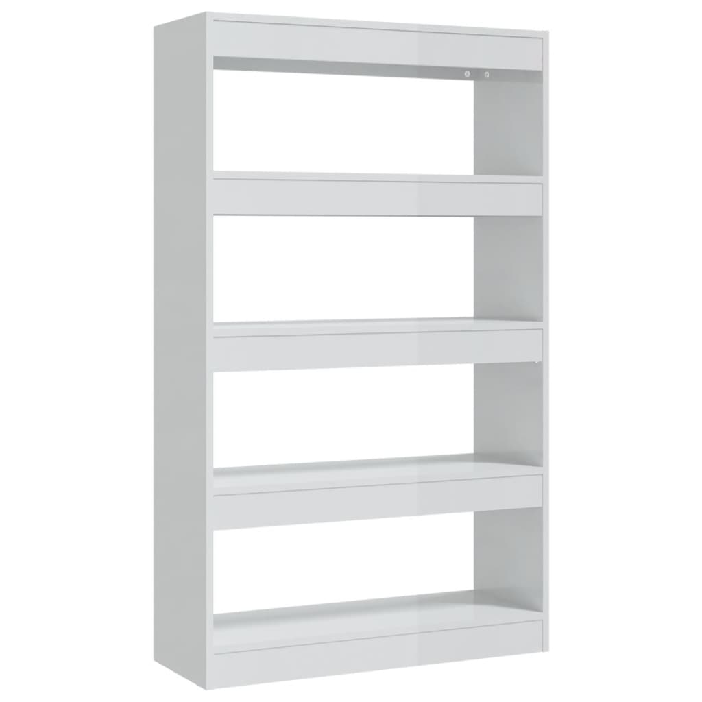 Boekenkast/Kamerscherm 80X30X135 Cm Spaanplaat Hoogglans Wit