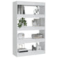 Boekenkast/Kamerscherm 80X30X135 Cm Spaanplaat Hoogglans Wit
