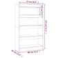 Boekenkast/Kamerscherm 80X30X135 Cm Spaanplaat Hoogglans Wit