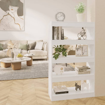 Boekenkast/Kamerscherm 80X30X135 Cm Spaanplaat Hoogglans Wit