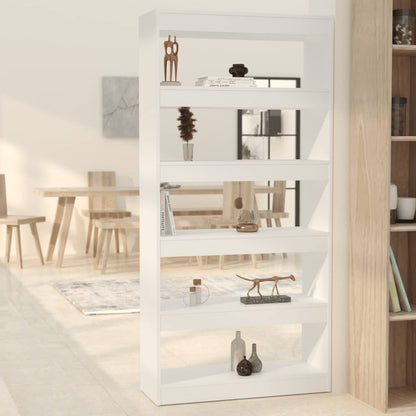 Boekenkast/Kamerscherm 80X30X166 Cm Spaanplaat Wit