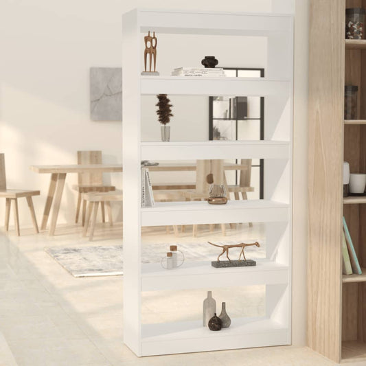 Boekenkast/Kamerscherm 80X30X166 Cm Spaanplaat Wit
