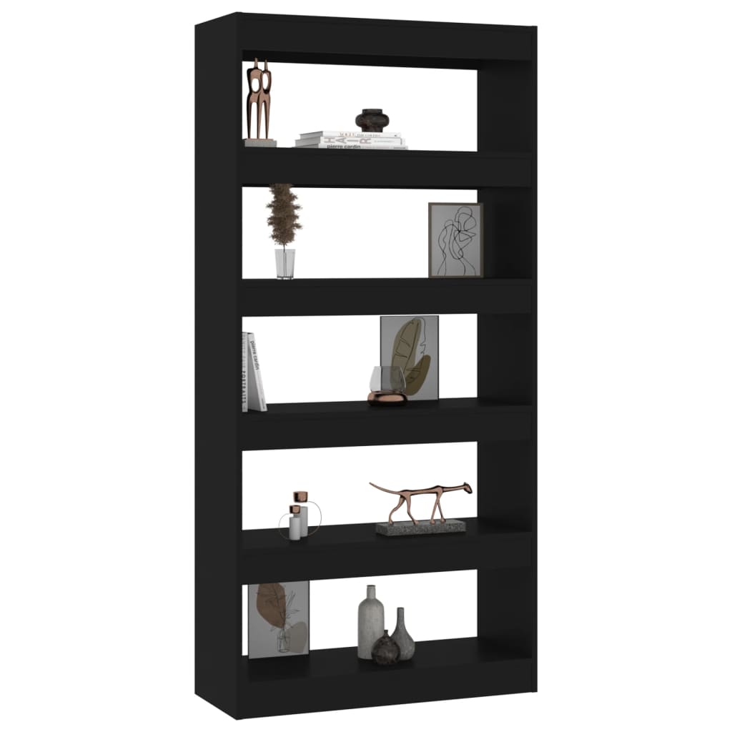 Boekenkast/Kamerscherm 80X30X166 Cm Spaanplaat Zwart
