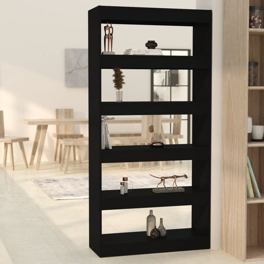 Boekenkast/Kamerscherm 80X30X166 Cm Spaanplaat Zwart