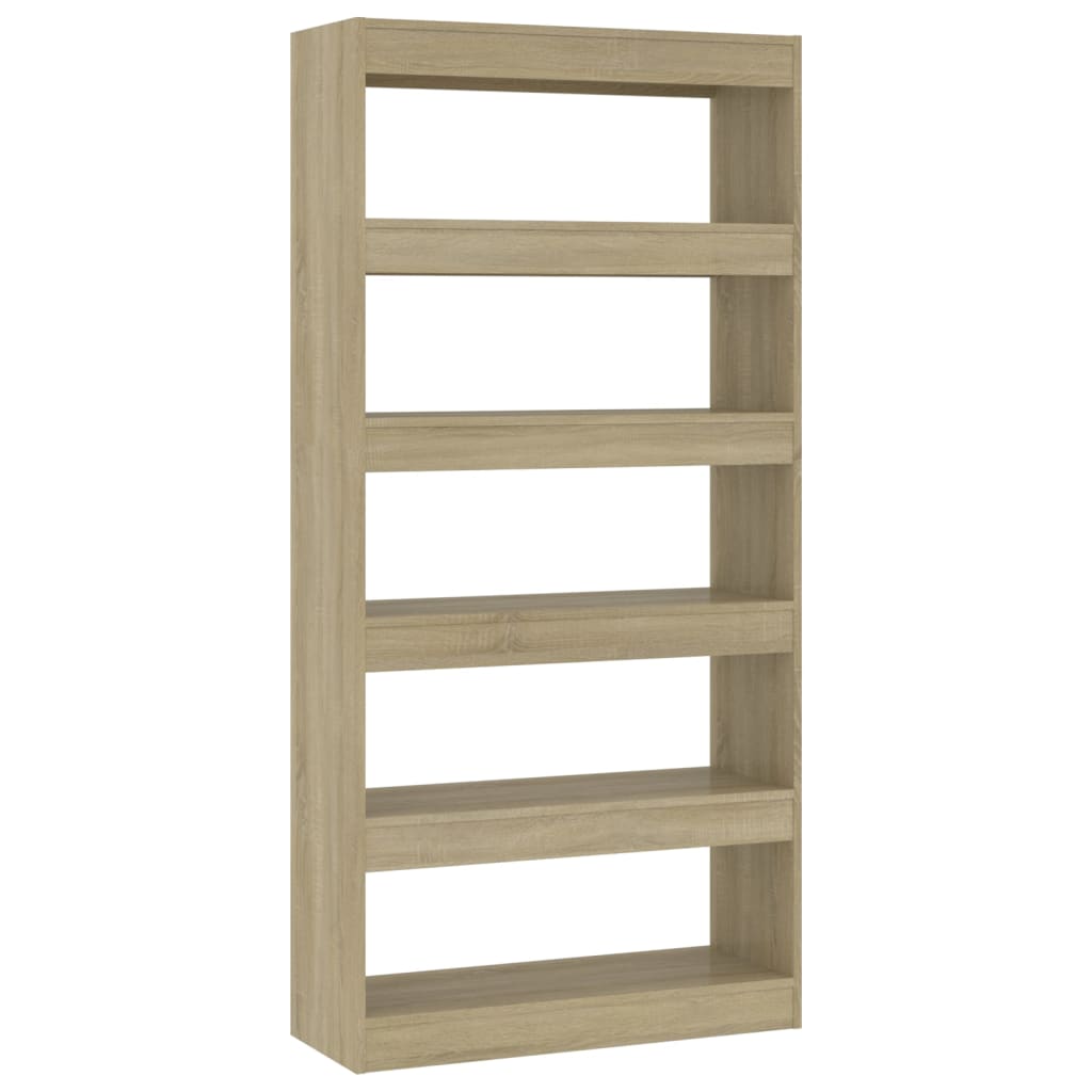 Boekenkast/Kamerscherm 80X30X166 Cm Spaanplaat Sonoma Eiken